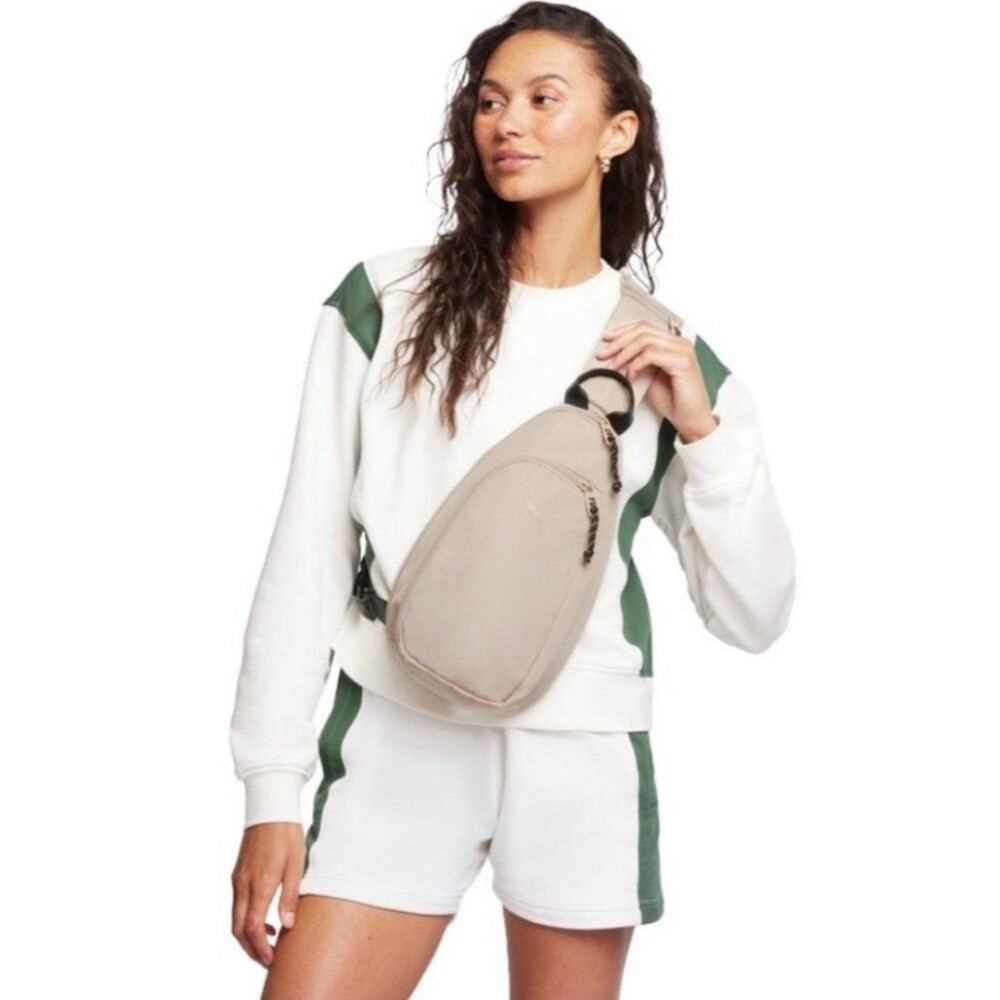 NEW PUMA myriad sling bag, crossbody, fannypack, beige, MSRP $45